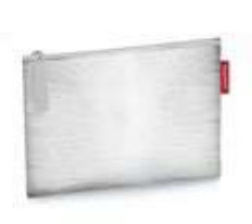 Reisenthel Kosmetiktasche – wasserfest, mit Reissverschluss – 24 × 17 cm – Silber – 1 Stk.