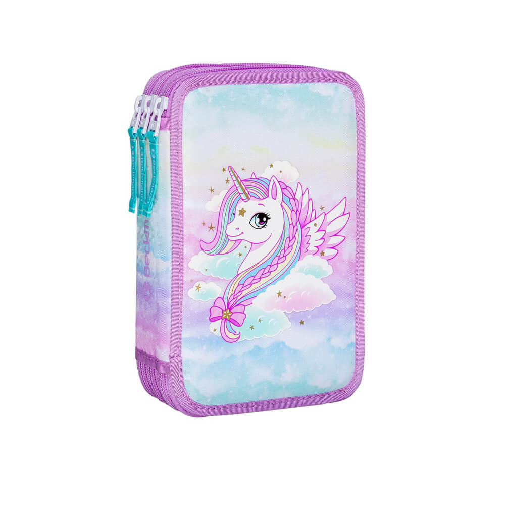 Beckmann Classic 1st Triple Etui, gefüllt, 27-teilig – Unicorn – Kunststoff – 13 × 20,5 × 7 cm