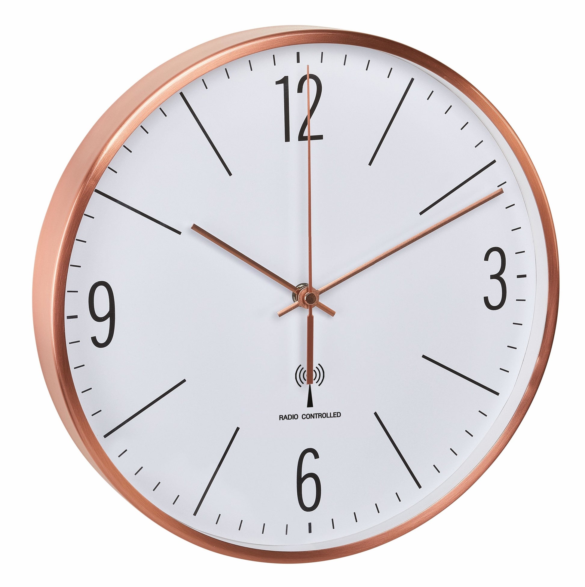 TFA-Dostmann TFA Dostmann Wanduhr – Funk – Ø 30 cm, weiss, Metall, lautlos