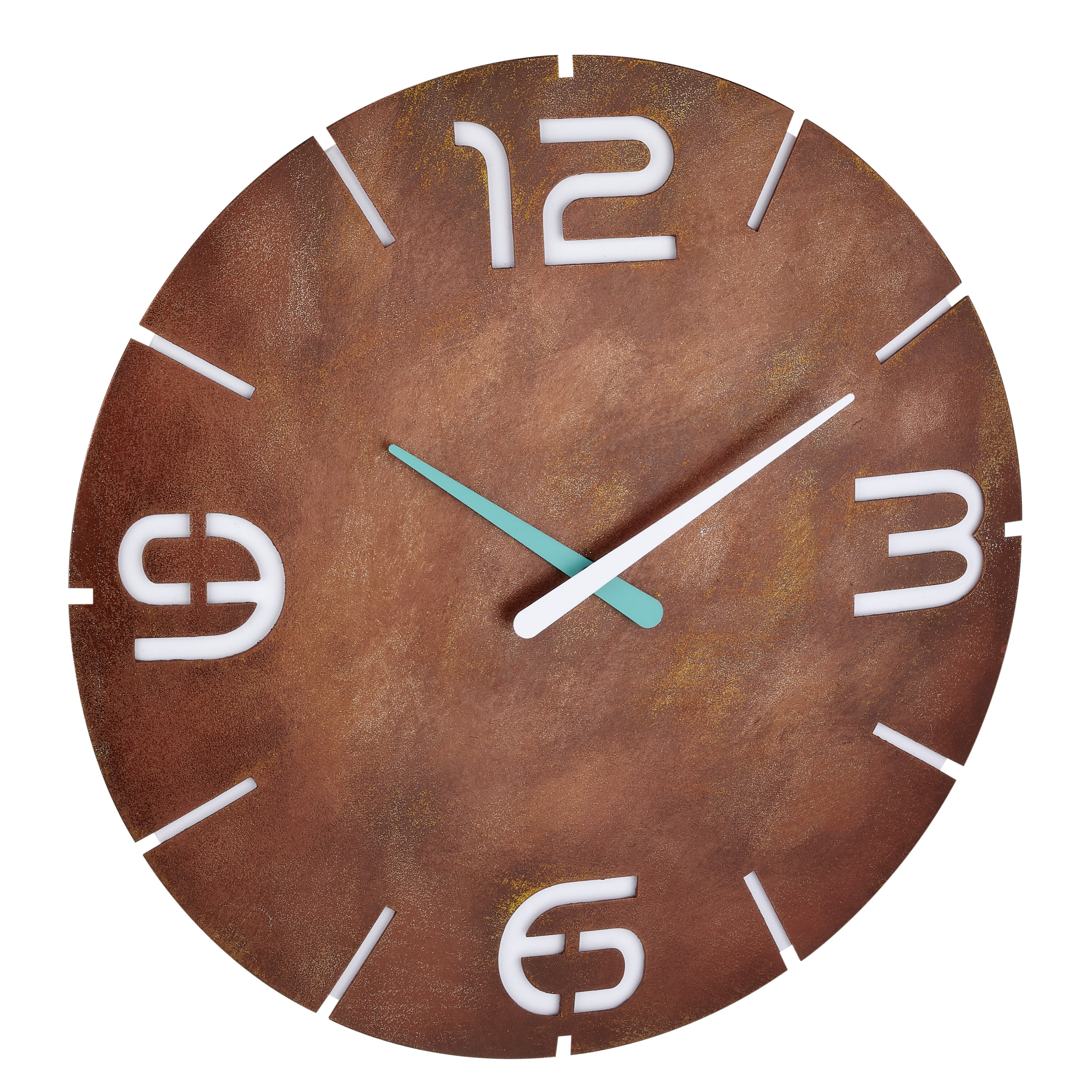 TFA-Dostmann TFA Dostmann CONTOUR Wanduhr – Funk, analog, Ø 35 cm, Braun, Kunststoff