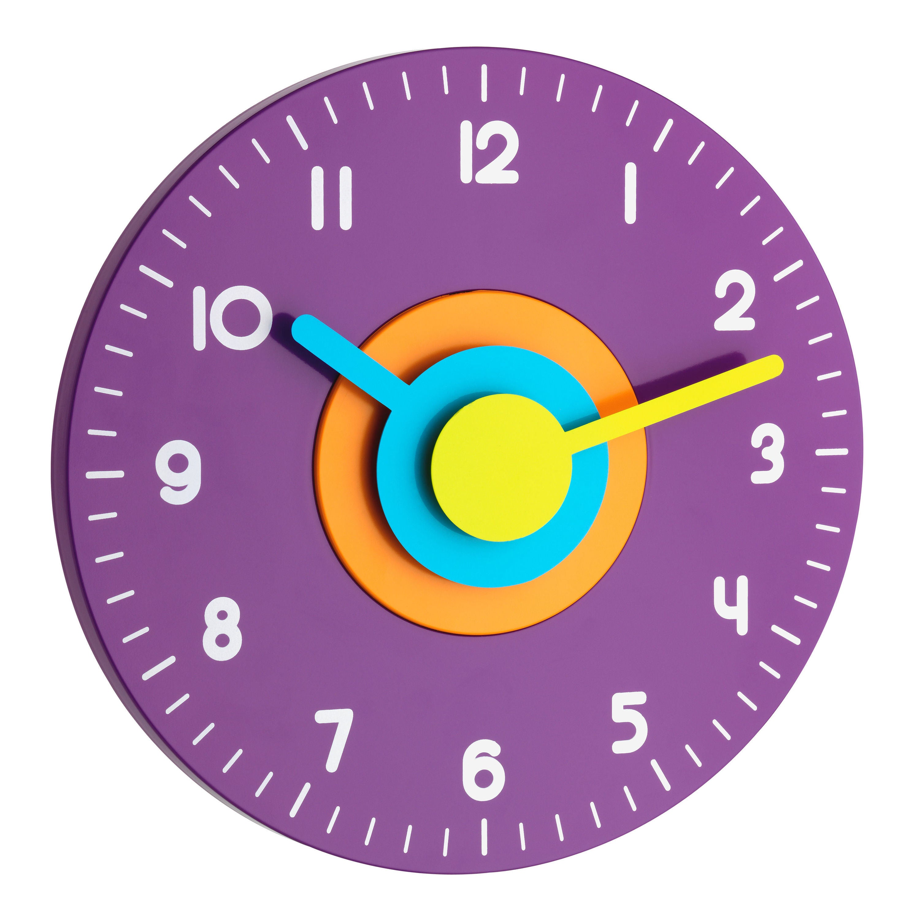 TFA-Dostmann TFA Dostmann Wanduhr – Analog, lautlos, Ø 23 cm, violett, Kunststoff
