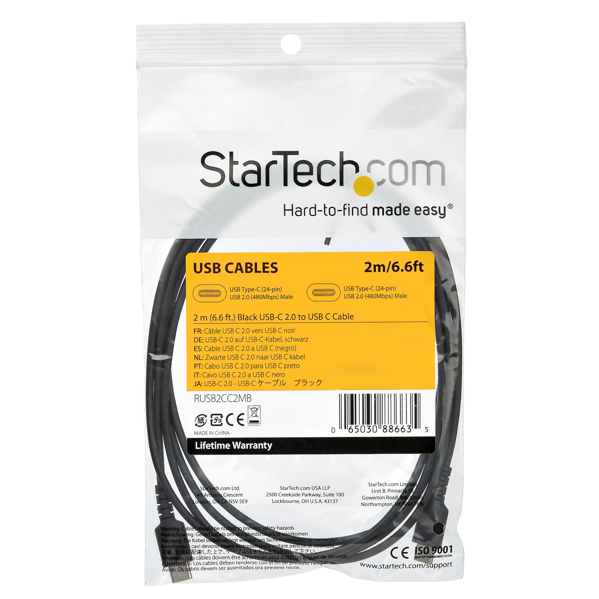 StarTech.com USB-Kabel, USB-C, 2 m