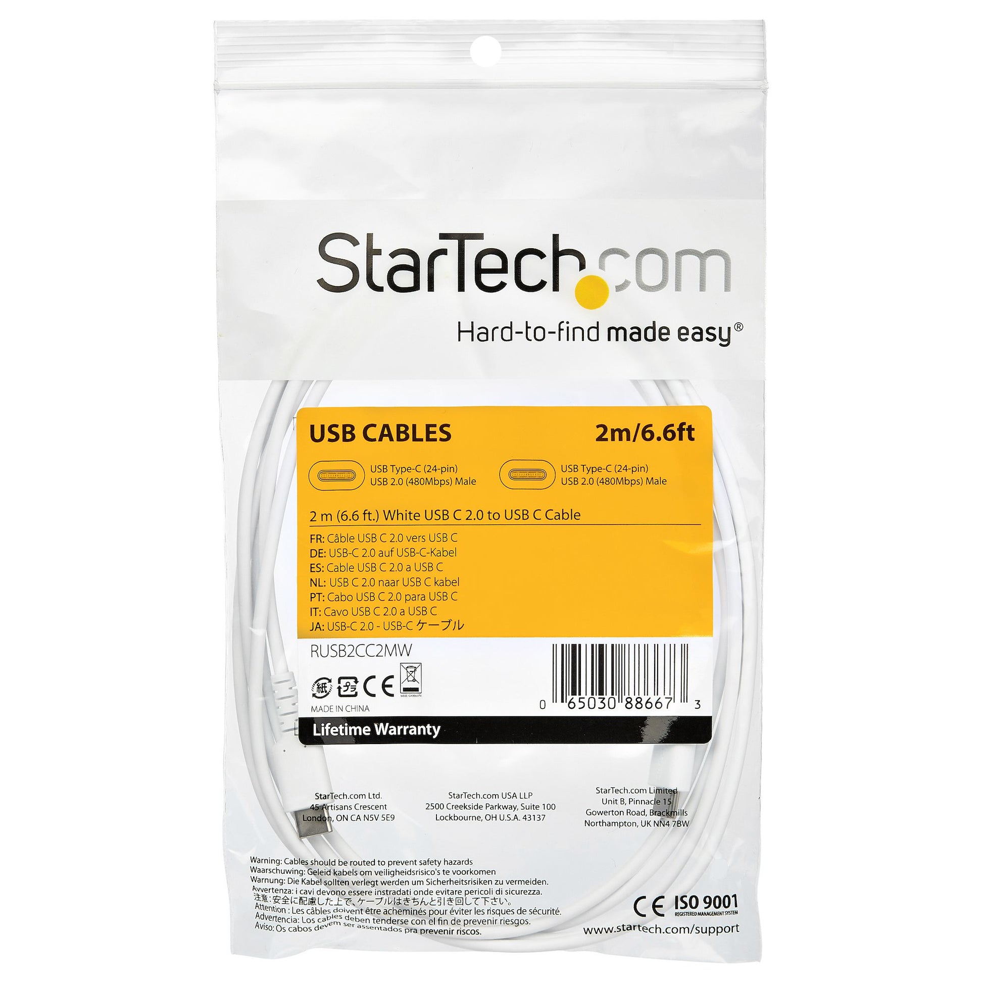 StarTech.com USB-Kabel, USB-C, 2 m
