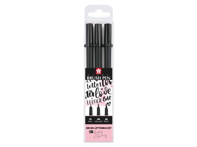 Sakura Pigma Brush Pen – Pinselspitze, pigmentiert, archivierbar, 3er Set