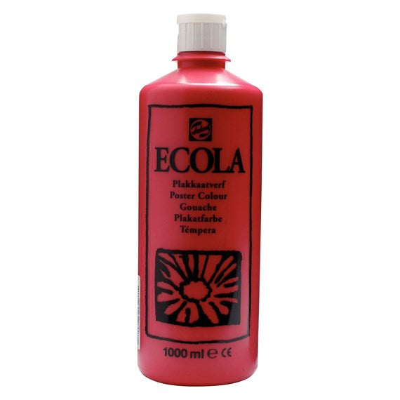 Talens Ecola Plakatfarbe (Gouache) – Karminrot, deckend – 1 l – für Papier