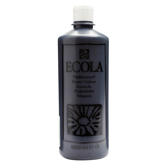 Talens Gouache – Schwarz, matt – 1 l
