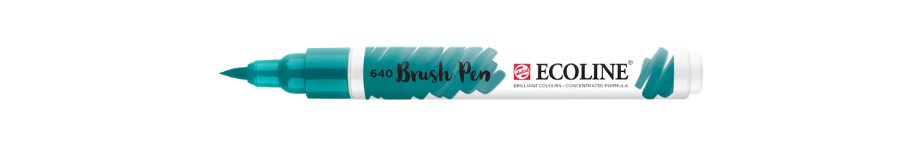 Talens Brush Pen 640 – Pinselspitze – Blaugrün – Wasservermalbar