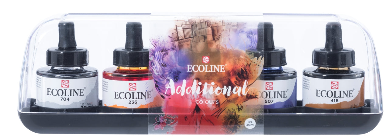 Talens Aquarellfarbe (flüssig) – 5 Farben, 5×30 ml (150 ml)