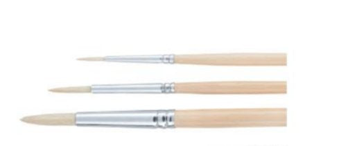 Talens Pinsel-Set – Rundpinsel, Schweineborsten, Grösse 2/6/10, 3er-Set
