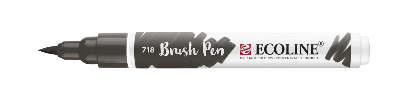 Talens Brush Pen 718 – Pinselspitze – Warmgrau – Wasservermalbar