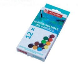 Talens Ölpastelle – farbig sortiert, Schaftmaterial Papier, 12er-Pack, wasservermalbar, geruchsarm