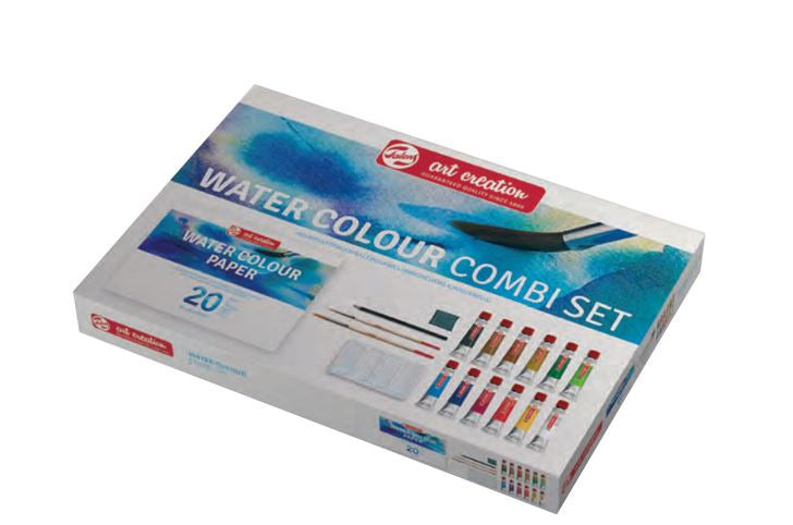 Talens Aquarellfarben – Mehrfarbig – 12 Farben (12×12 ml (144 ml)) – Kasten, mit Pinsel