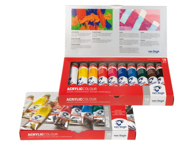 Van Gogh Acrylfarbe – Mehrfarbig, Lichtecht – 10 Farben (10×40 ml, 400 ml)