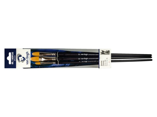 Van Gogh Serie 296 – Pinsel-Set – Haselnussbürste, Synthetik, Grösse 8/12/16, 3er-Set