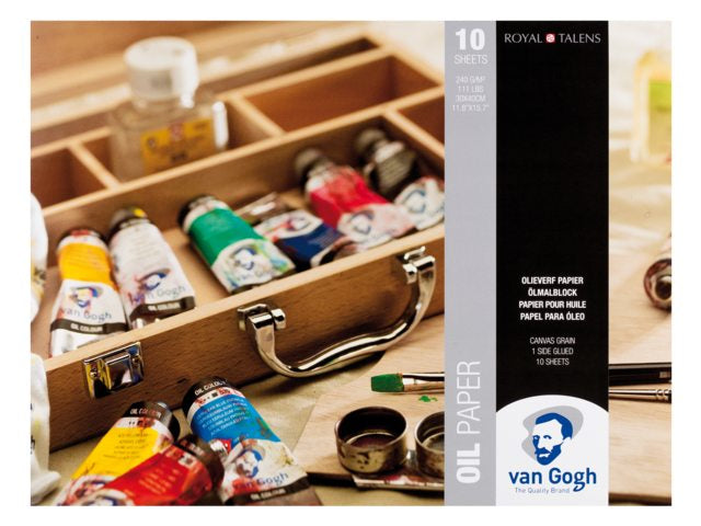 Van Gogh Malblock – 30 × 40 cm – 240 g/m² – 10 Blatt, Weiss, Maltuchkörnung