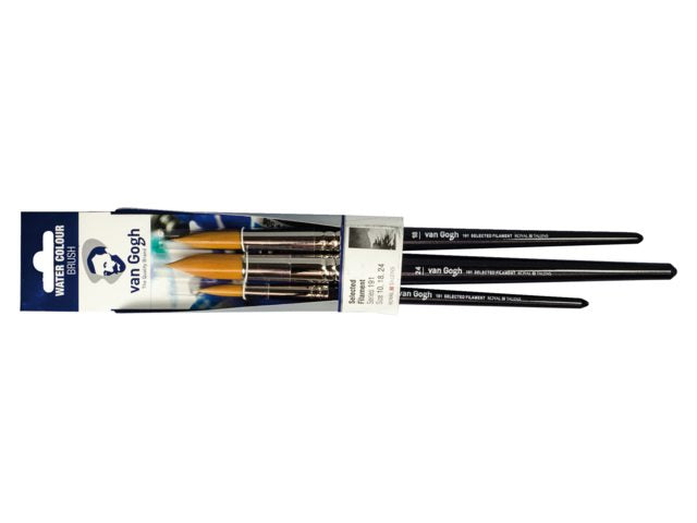 Van Gogh Serie 191 – Pinsel-Set – Rundpinsel, Synthetisch, Grössen 10/18/24, 3er-Set