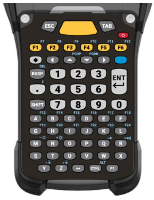 Zebra KYPD-MC9358ANR-10 – Tastatur, kabelgebunden (Dock), US-Layout (EN), schwarz/grau – für Zebra MC93