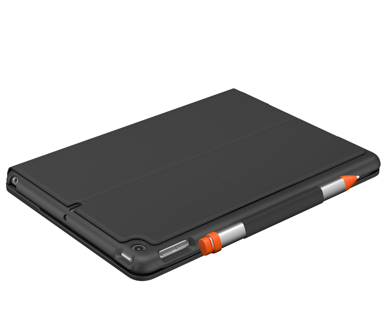 Logitech Slim Folio Notebook-Schutzhülle – für Tablets bis 10,2", wasserabweisend, Stoff, Graphit