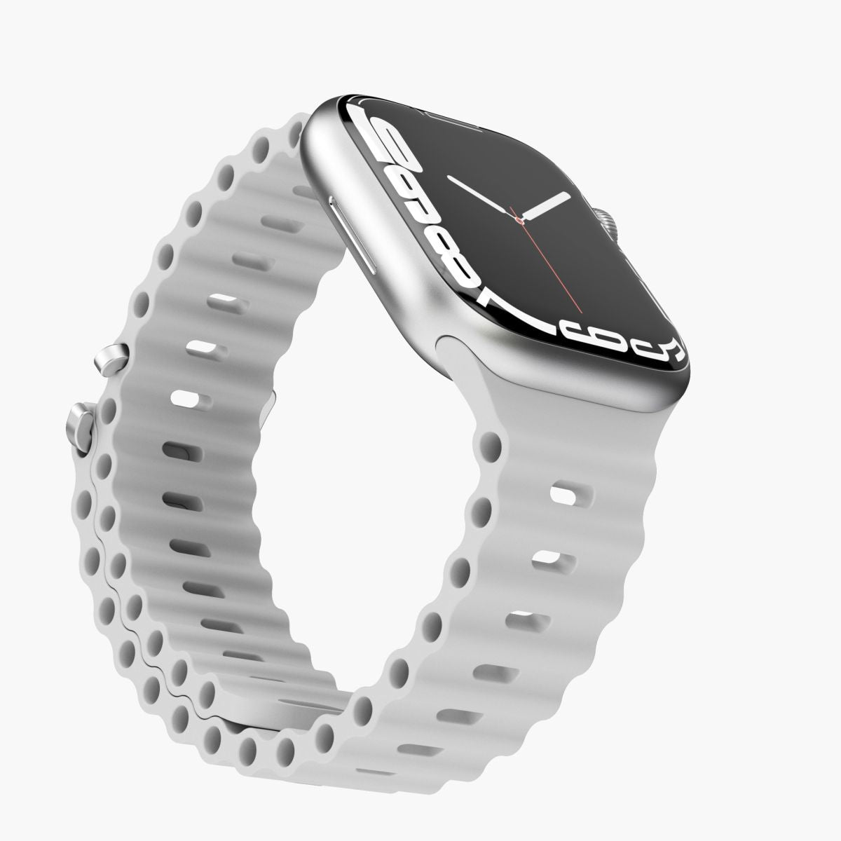 Vonmählen Wave Band 1 – Armband – für Apple Watch 38 mm, 40 mm, 41 mm, Grau, Silikon