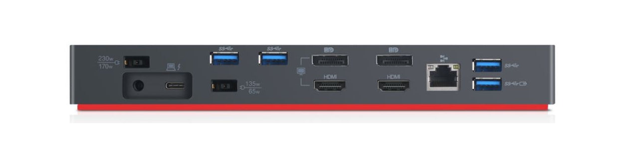 Lenovo ThinkPad Dockingstation – Thunderbolt 3, 2× DP, 2× HDMI, 5× USB-A, GbE, für ThinkPad L390/L490/L590
