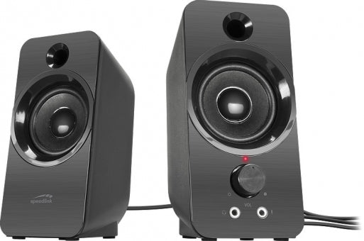 SPEEDLINK DAROC SL810005B – PC-Lautsprecher – 2.0, 6 W, 3,5 mm, Schwarz