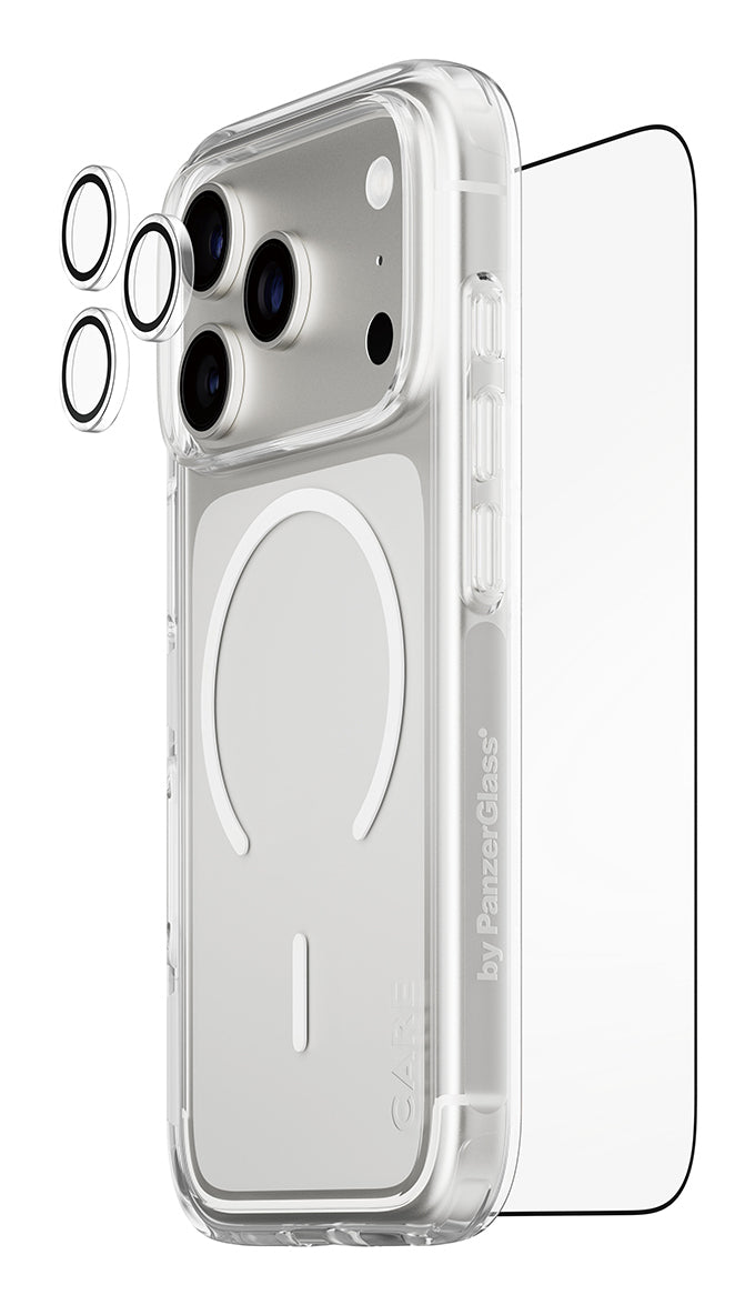 PanzerGlass CARE – Backcover – für Apple iPhone 17 Pro – transparent – MagSafe-kompatibel