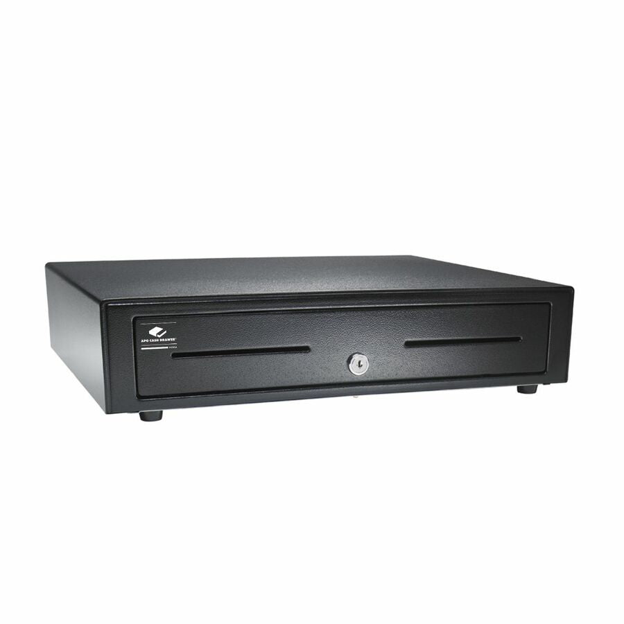 apg Solutions VB320-1-BL1616-B5 – Kassenschublade, 4 Scheine/8 Münzen, 411,5 × 414 × 109,2 mm, Schwarz