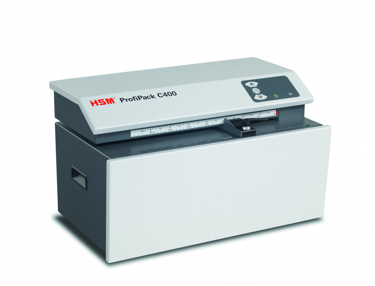 HSM Verpackungspolstermaschine ProfiPack C400 – Einlass 415 × 10 mm, 1 Lage, 135 mm/s, 0,7 kW, Tischgerät