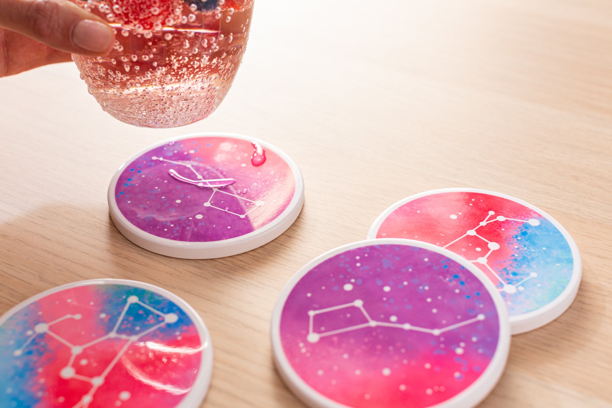Cricut Untersetzer Infusible Ink – 4er Set, Ø 9,1 cm, Keramik, Weiss, für Sublimation