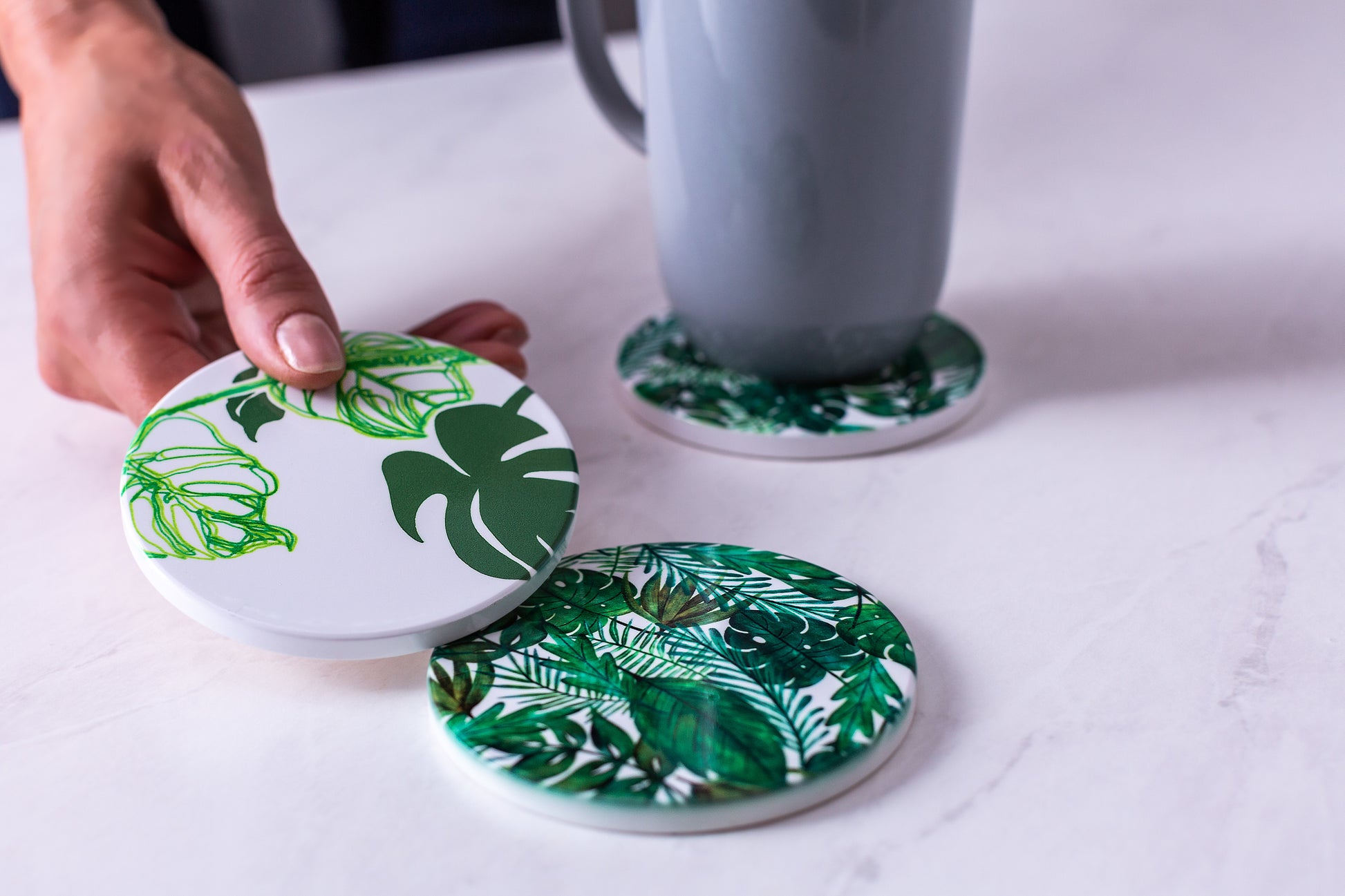 Cricut Untersetzer Infusible Ink – 4er Set, Ø 9,1 cm, Keramik, Weiss, für Sublimation