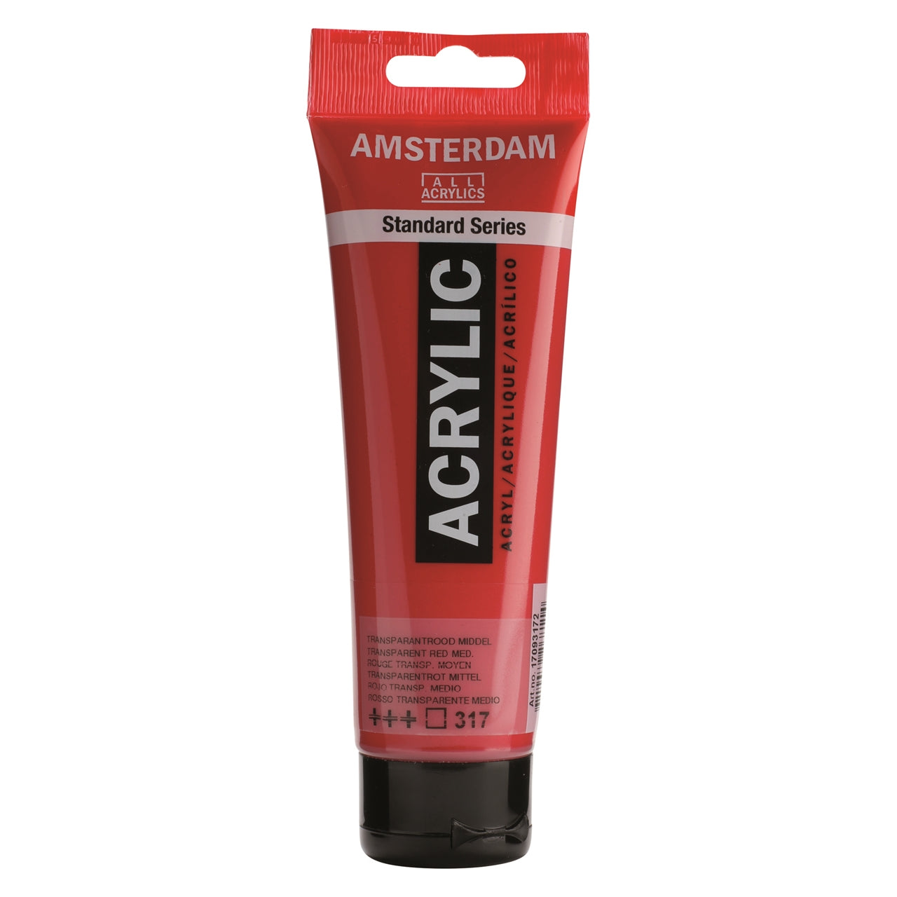 Royal Talens Amsterdam – Acrylic Standard – Acrylfarbe – Rot Transparent, 120 ml