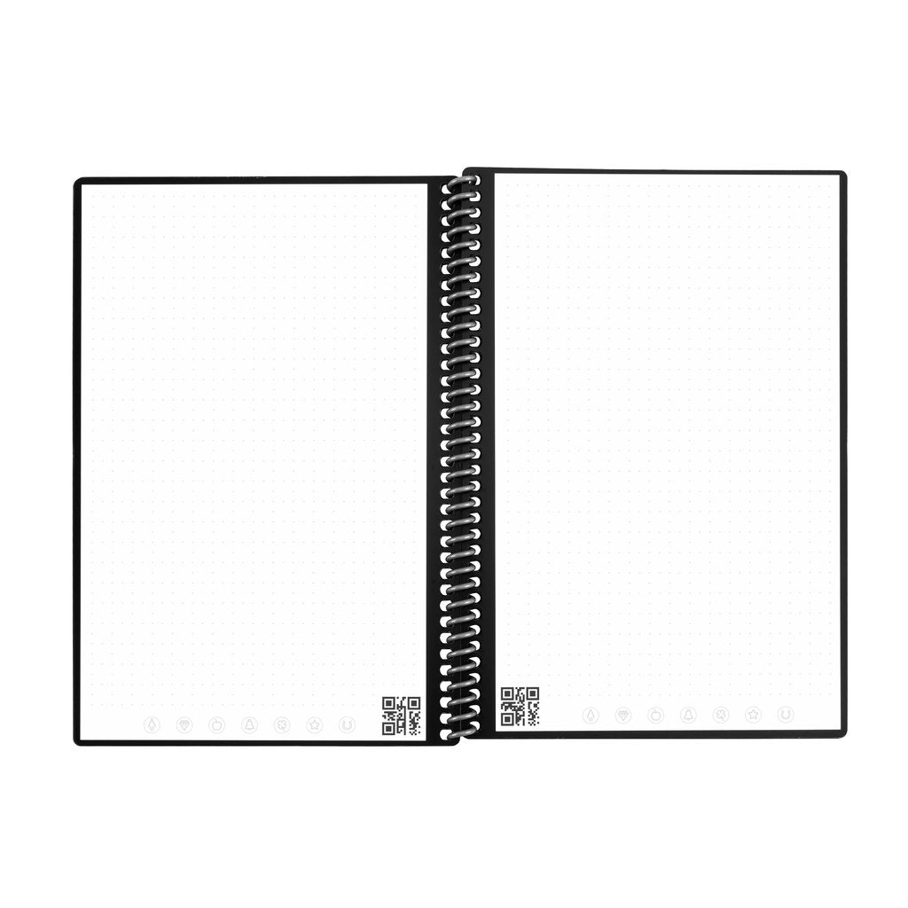 Rocketbook Spiralbuch, Spiralbindung, Hardcover, 42 Seiten, 90 g/m² – Schwarz, für Rocketbook App