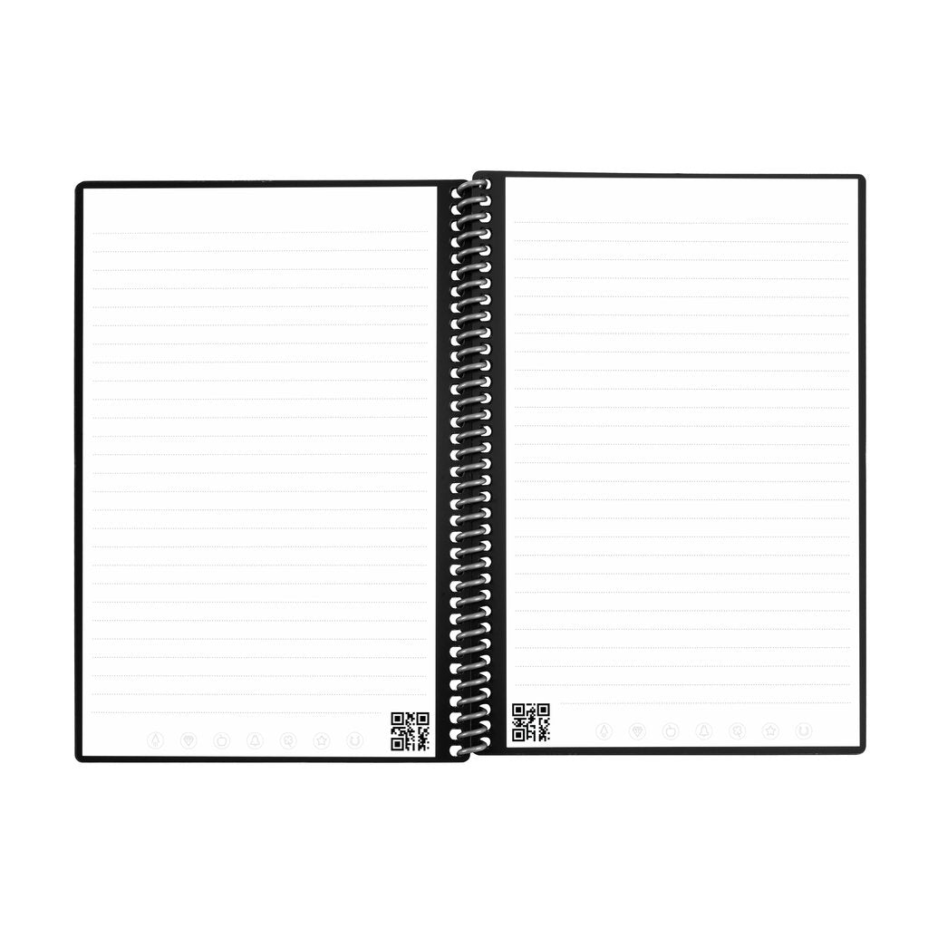 Rocketbook Spiralbuch, Spiralbindung, Hardcover, 42 Seiten, 90 g/m² – Schwarz, für Rocketbook App