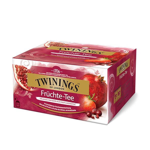 Twinings – Früchtetee Moosbeere, Granatapfel & Erdbeere – Teebeutel 50 Beutel