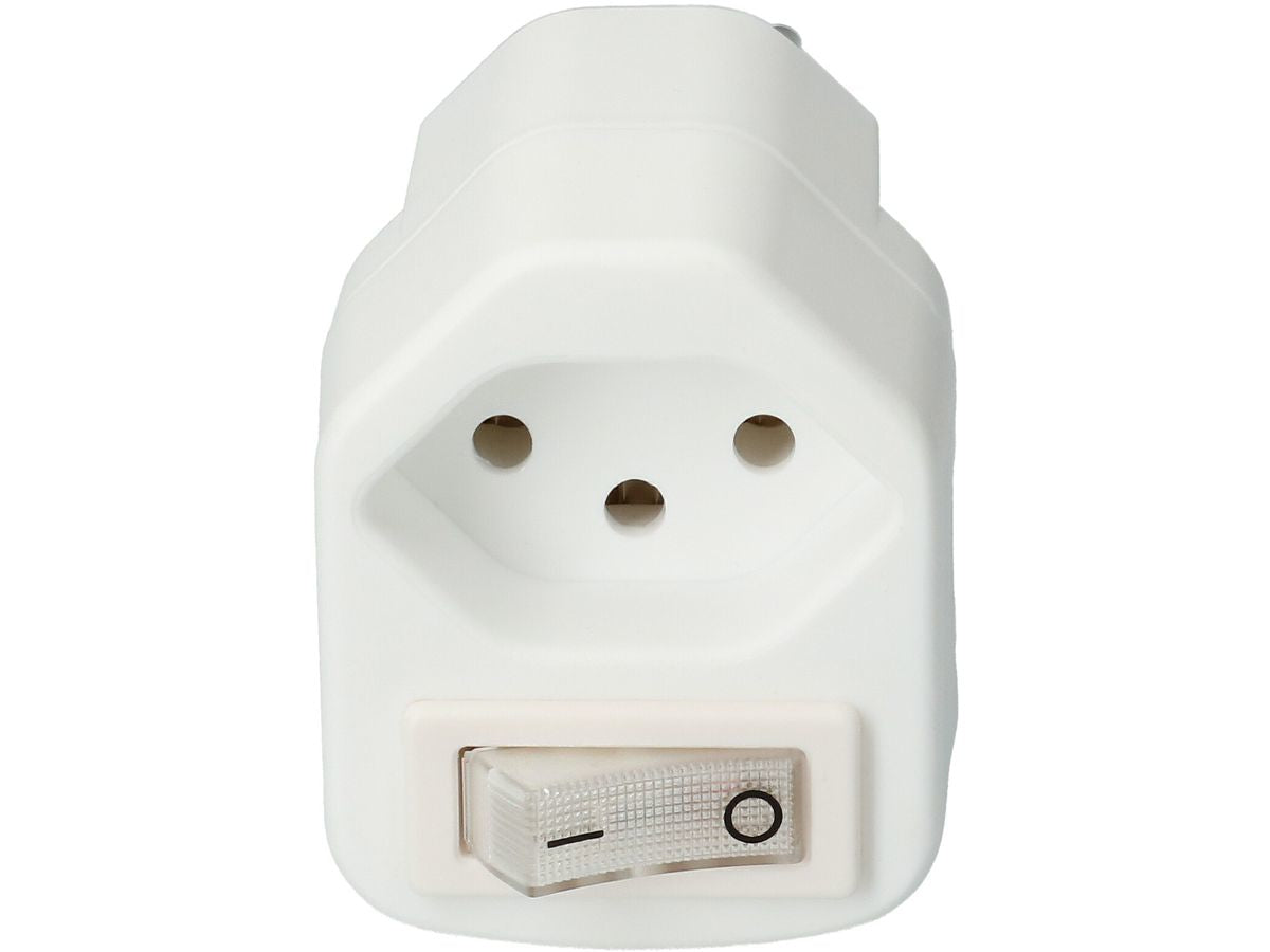 Max Hauri AG Max Hauri Adapterkabel, T12–T13, mit Schalter, Funktionsleuchte – weiss