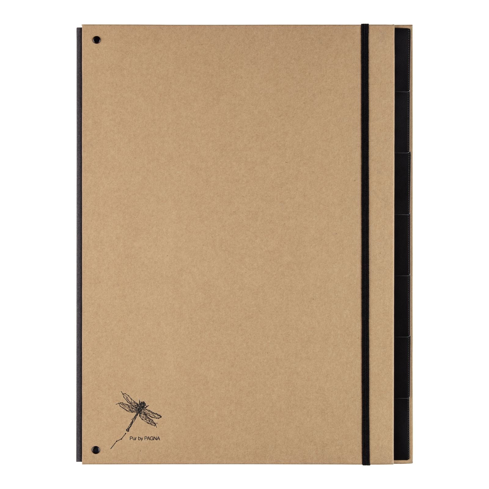 Pagna Sammelmappe für A4, Karton, Braun, mit Gummizug