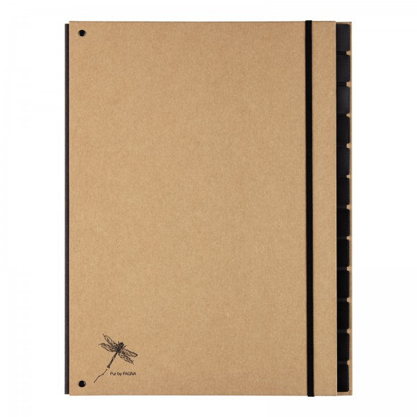 Pagna Sammelmappe für A4, Karton, Braun, mit Gummizug