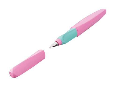 Pelikan Twist Sweet Lilac – Federspitze M – für Rechts- & Linkshänder – Rosa, Blau – Patronen