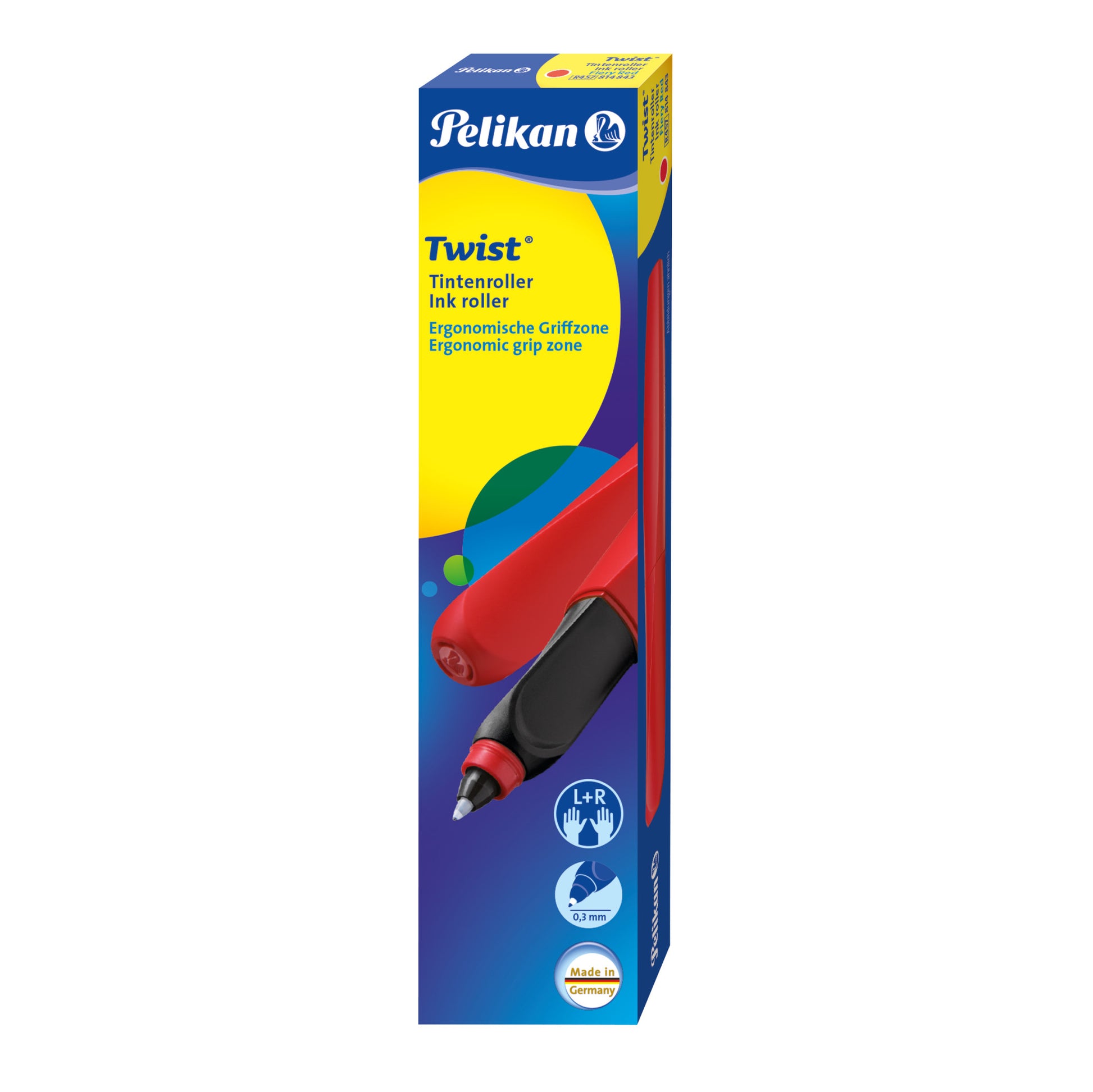 Pelikan Twist – Tintenroller mit Kappe, 0,4 mm, Blau