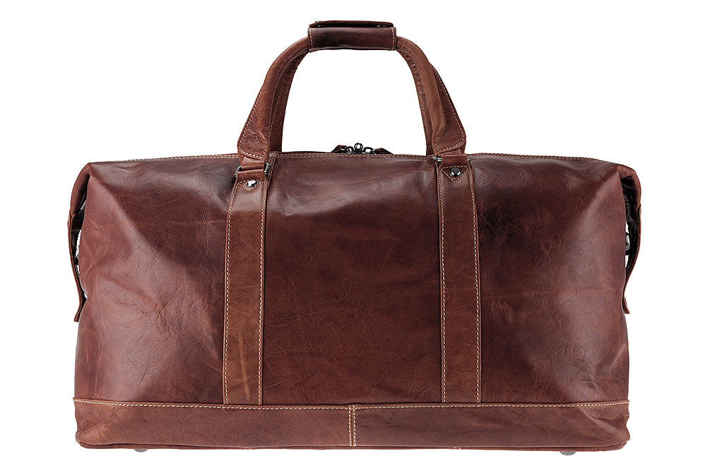 Alpenleder Alabama – Weekender, 60 l, Leder, Braun, 60 × 31 × 32 cm