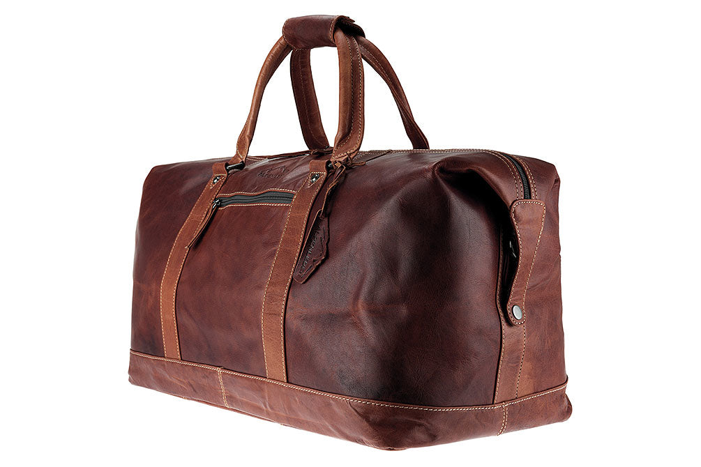 Alpenleder Alabama – Weekender, 60 l, Leder, Braun, 60 × 31 × 32 cm