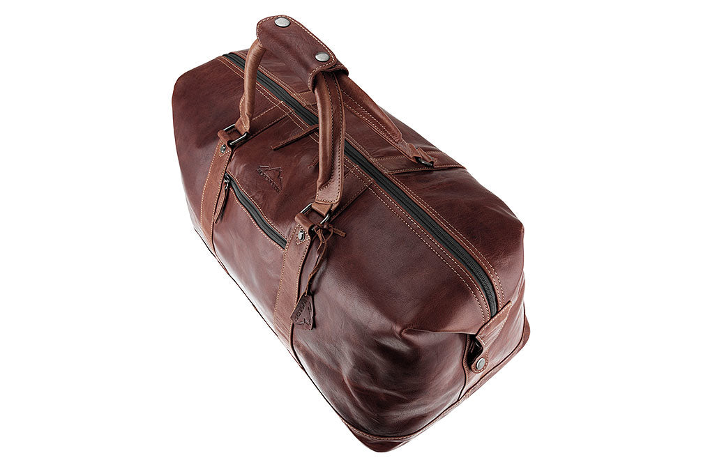 Alpenleder Alabama – Weekender, 60 l, Leder, Braun, 60 × 31 × 32 cm