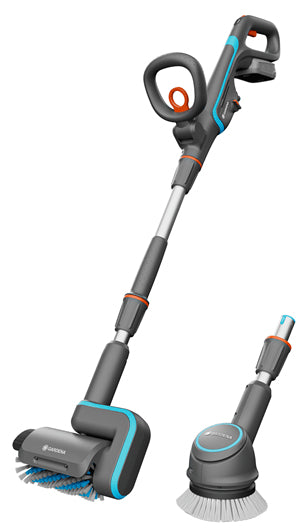 Gardena Reinigungsgerät AquaBrush – Akku 18 V/2,5 Ah, Mehrfarbig, Höhe 136,4 cm