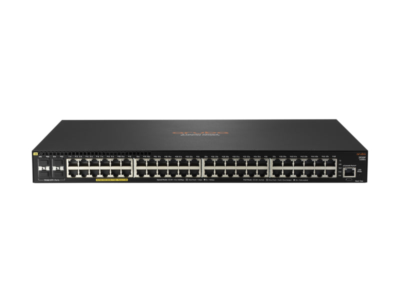 HPE Aruba 2930F – Managed Switch – 48×GbE, 4×10G SFP+, L3, PoE+ 740 W, 1U