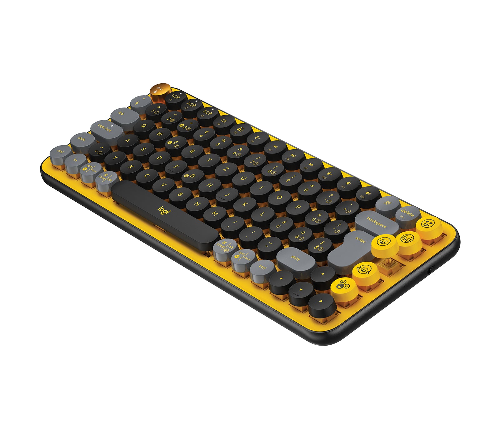 Logitech POP Keys – Tastatur, kabellos (Bluetooth/2,4 GHz), CH-Layout (DE-CH) – für Windows & macOS