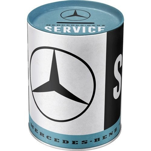 Nostalgic Art Mercedes Benz Serv. Spardose – Metall, Mehrfarbig – Ø 9,3 × 11,7 cm
