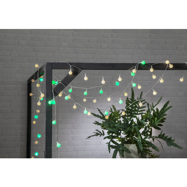 Star Trading Lichterkette Berry – 7,35 m – 2,1 W – Warmweiss – IP44 – Netzbetrieb – Weiss