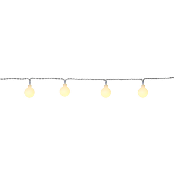 Star Trading Lichterkette Berry – 7,35 m – 2,1 W – Warmweiss – IP44 – Netzbetrieb – Weiss