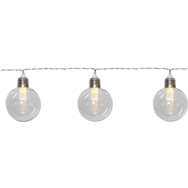 Star Trading Solar-Lichterkette – 2,45 m – Warmweiss – IP44 – Transparent – Kunststoff
