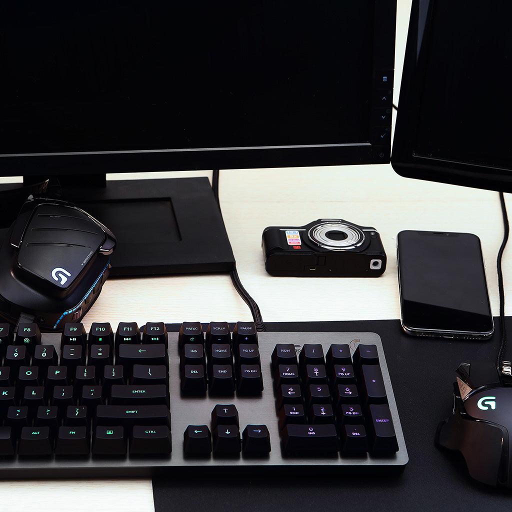 Logitech G G512 Carbon – Gaming-Tastatur – Mechanisch (GX Red) – USB – RGB – QWERTY (US-INT) – Karbon